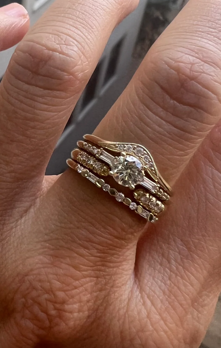 Melody Diamond Baguette Equilibrium Ring